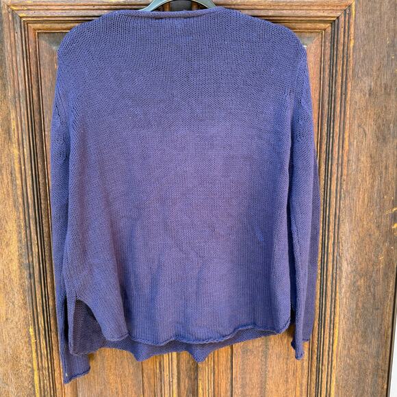 Simply Southern Navy Knit BEACH Sweater L/XL - Picture 5 of 5
